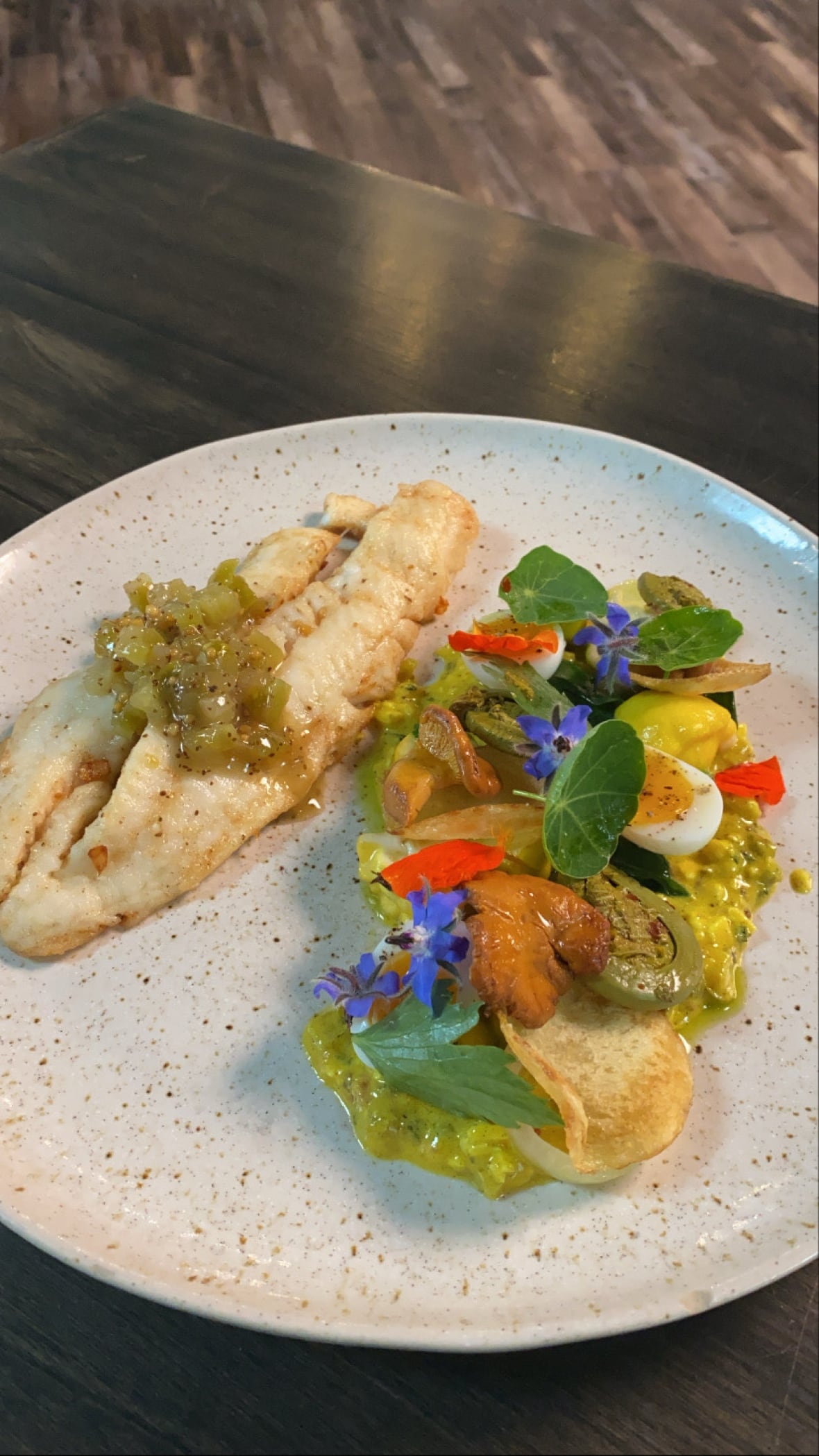 A bright and colourful food dish.