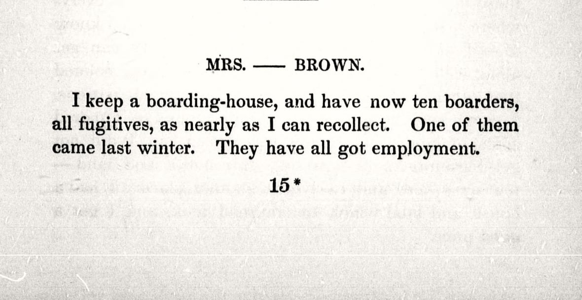 Somewhere around 1855, a formerly enslaved woman living in London, referred to only as Mrs. Brown, shared her story with Benjamin Drew, a white abolitionist author from Boston. Her account was only three sentences long.