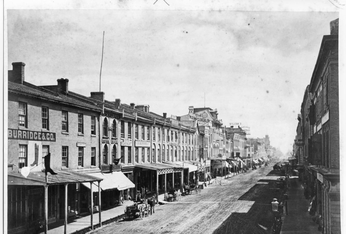 Dundas Street, London in the 1870s where Black freedom seekers owned businesses.