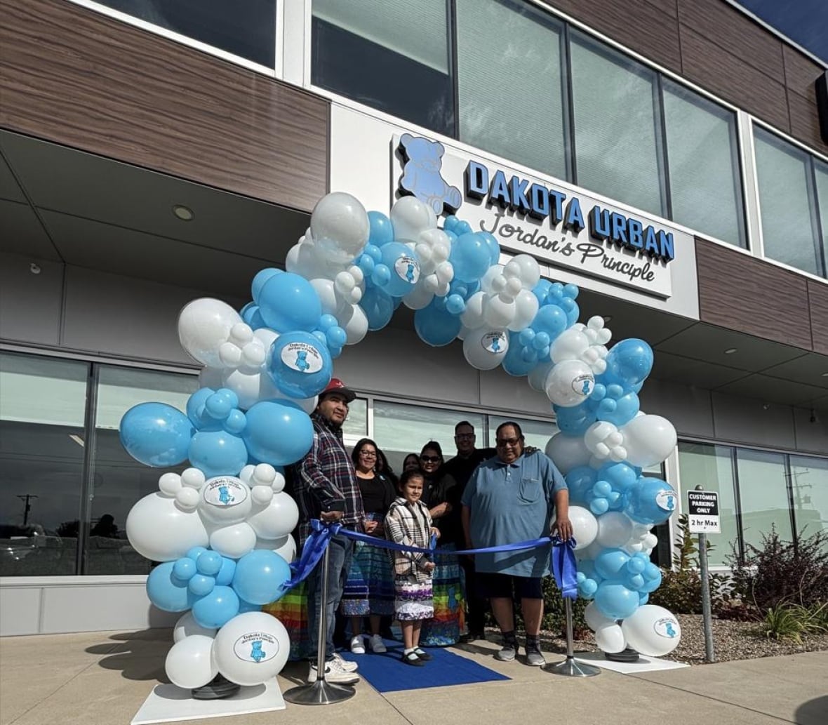 A ribbon cutting ceremony.