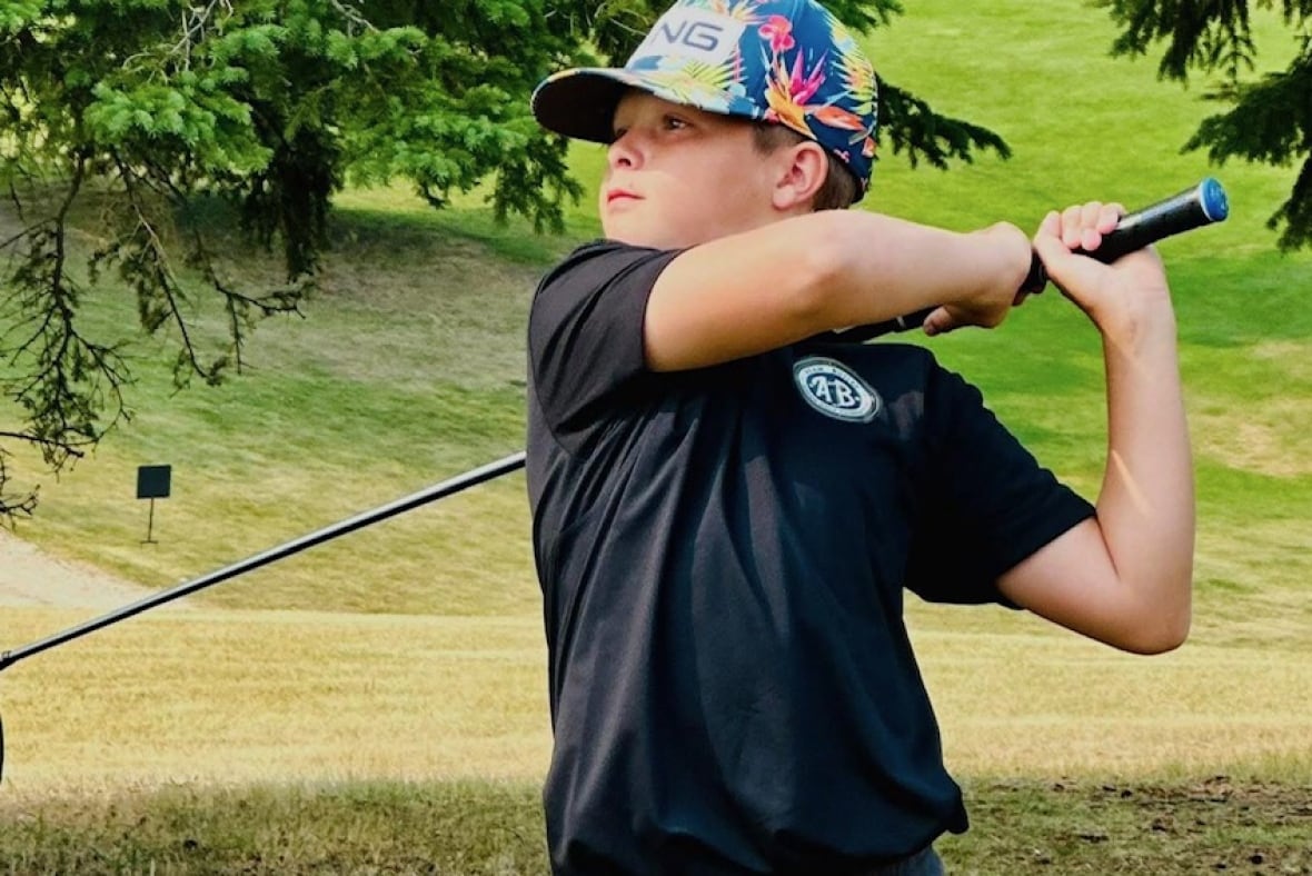 Krosby Jackman in a backswing.