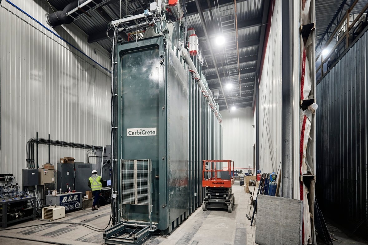 A carbon dioxide curing chamber.
