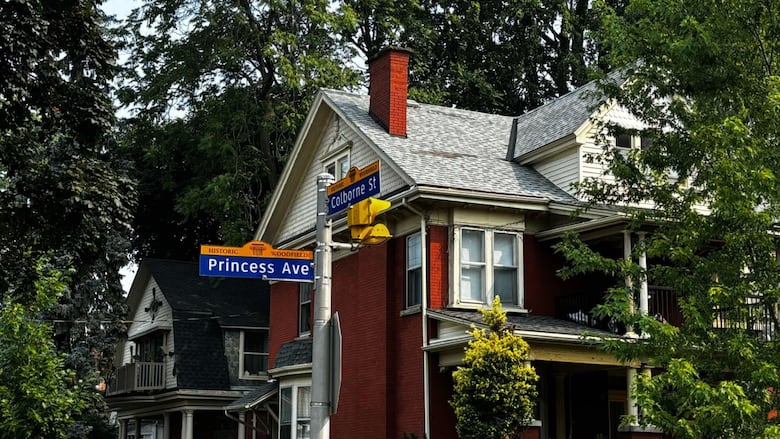 Street signs for Princess Avenue and Colborne Street