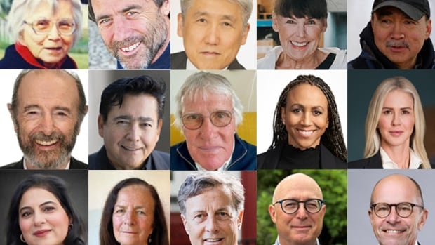 A collage of 15 people