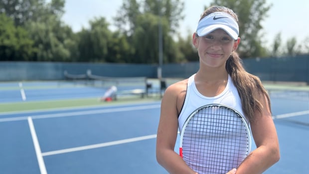 Meet the Oakville teen who hopes to follow in Victoria Mboko's footsteps to tennis stardom | CBC News