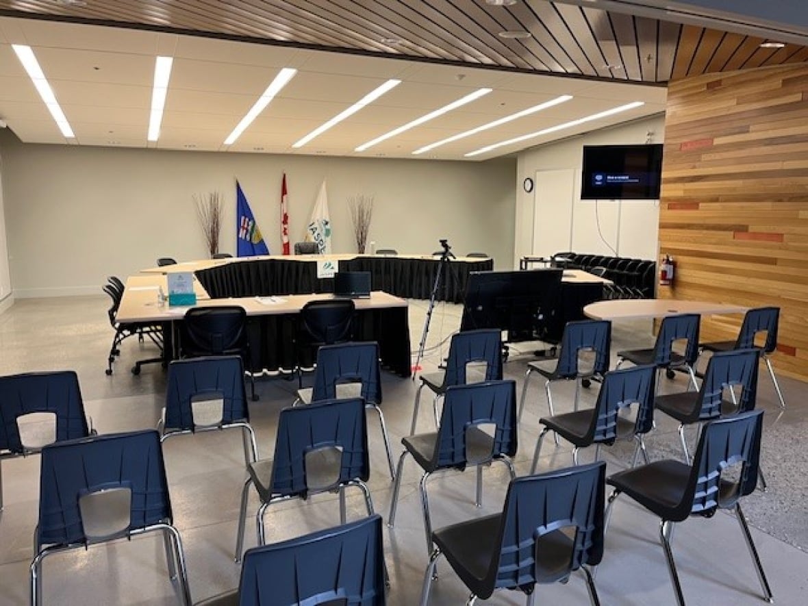 The chambers for the municipality of Jasper sit empty in this photo.