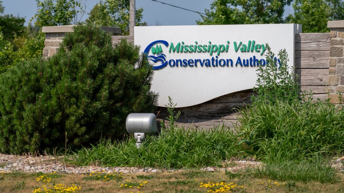 Sign outside the Mississippi Valley Conservation Authority office in Carleton Place.