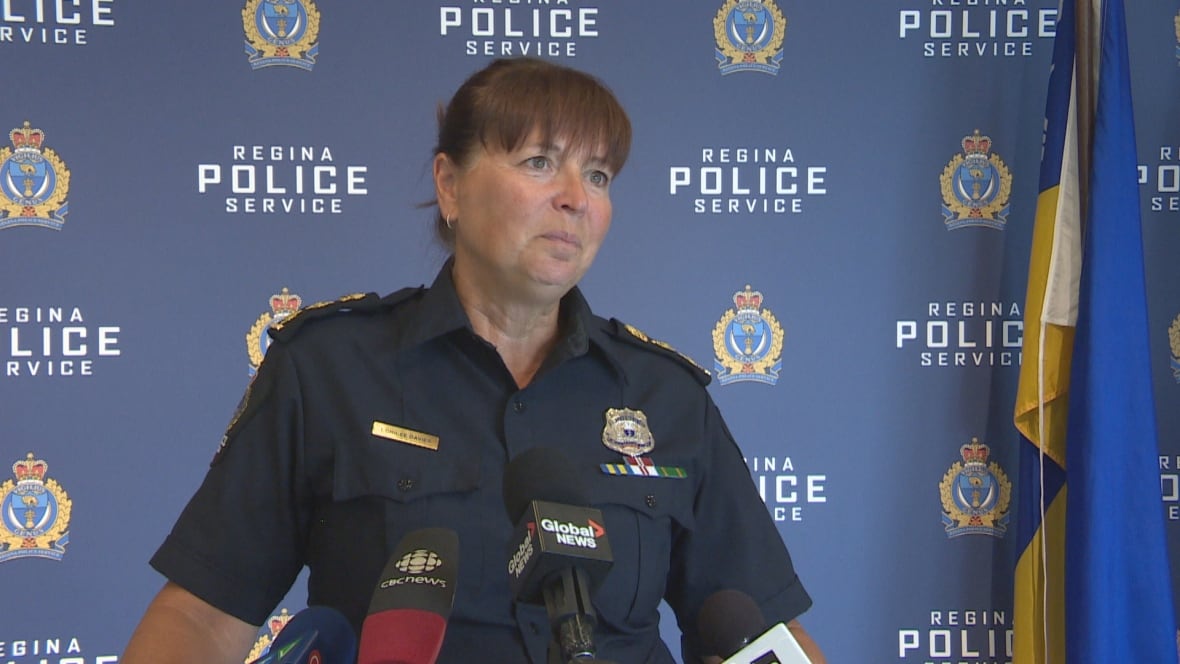 Lorilee Davies at a press conference