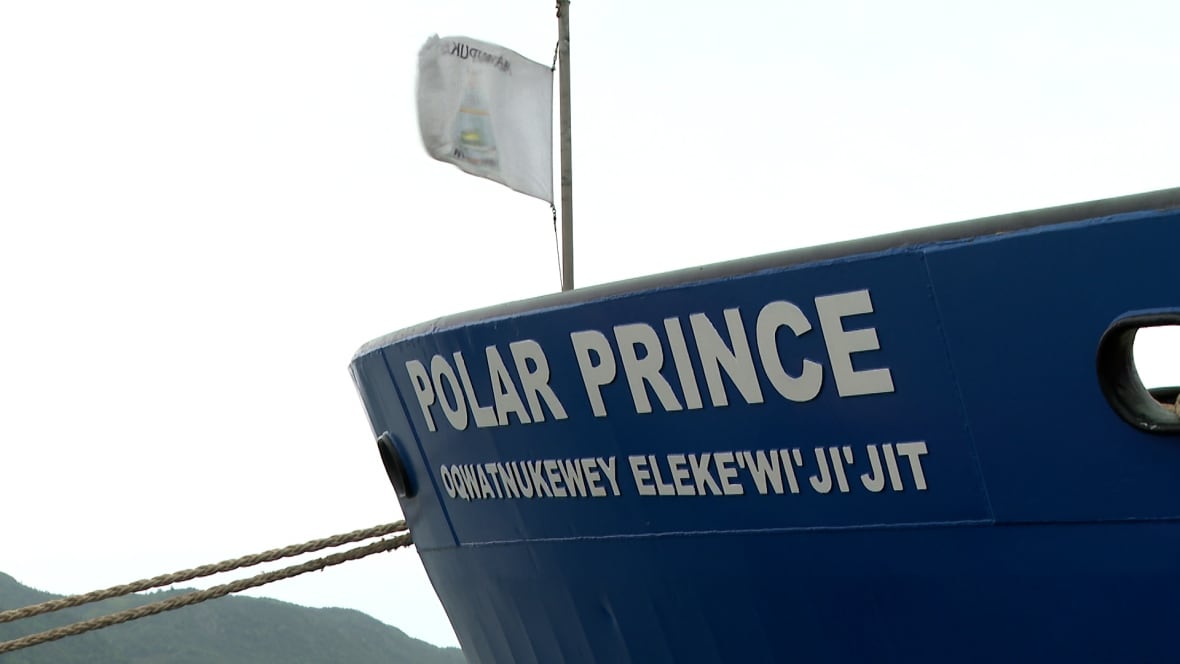 The front of a large vessel. 