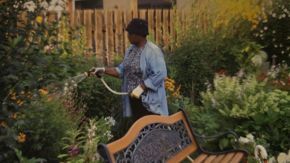 Extra ladies get Alzheimer's than males. It could not simply be as a result of they reside longer 3 A woman wearing a blue garden coat waters a lush garden. She is wearing a black bucket hat.