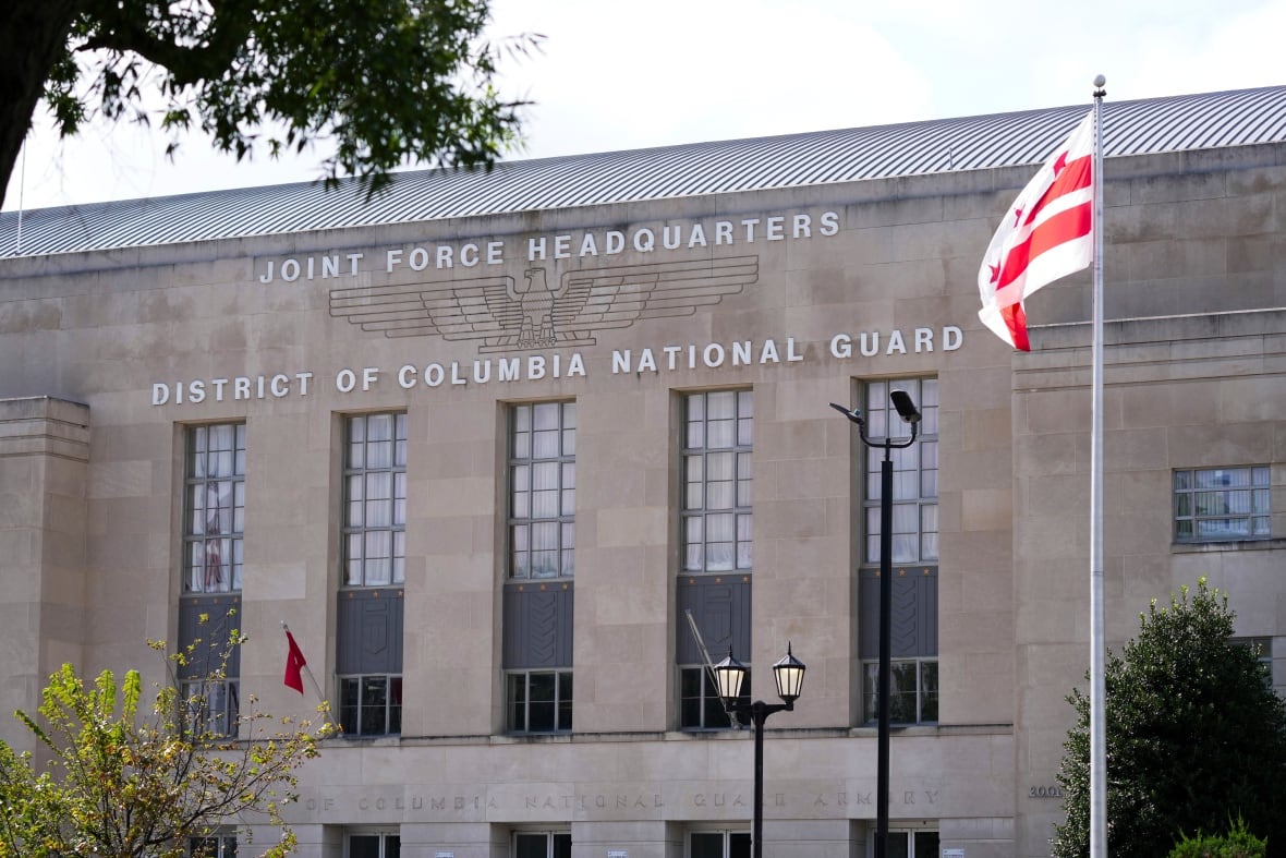 The District of Columbia National Guard Headquarters is seen in Washington, Monday, Aug. 11, 2025.