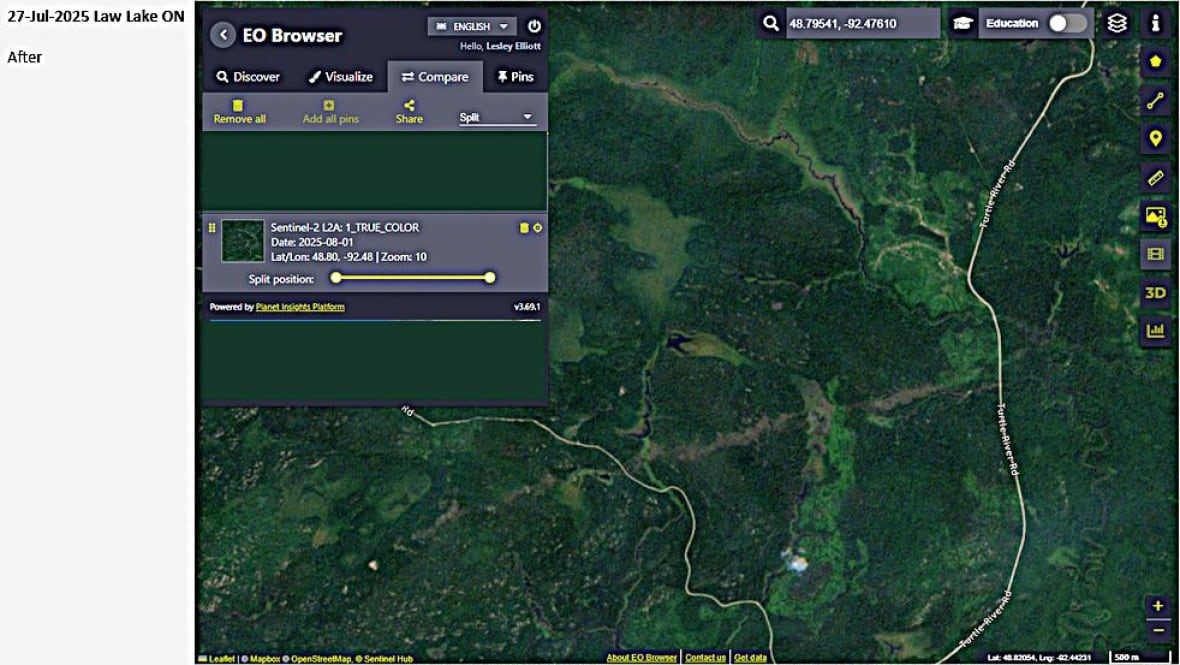 A satellite map.