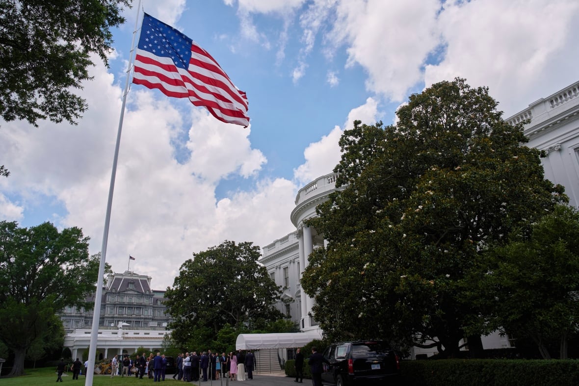 A new science column in the southern grass of the White House, Wednesday, 18 June 2025, in Washington.