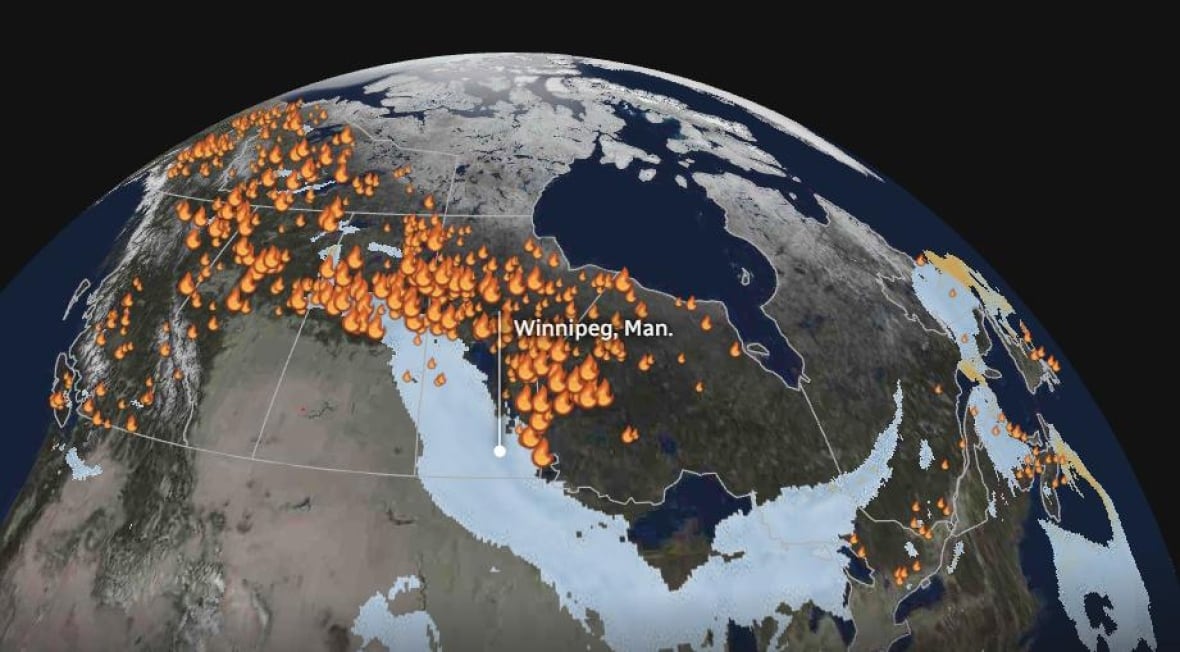 A screengrab of CBC's Climate Dashboard on Aug. 13, 2025.