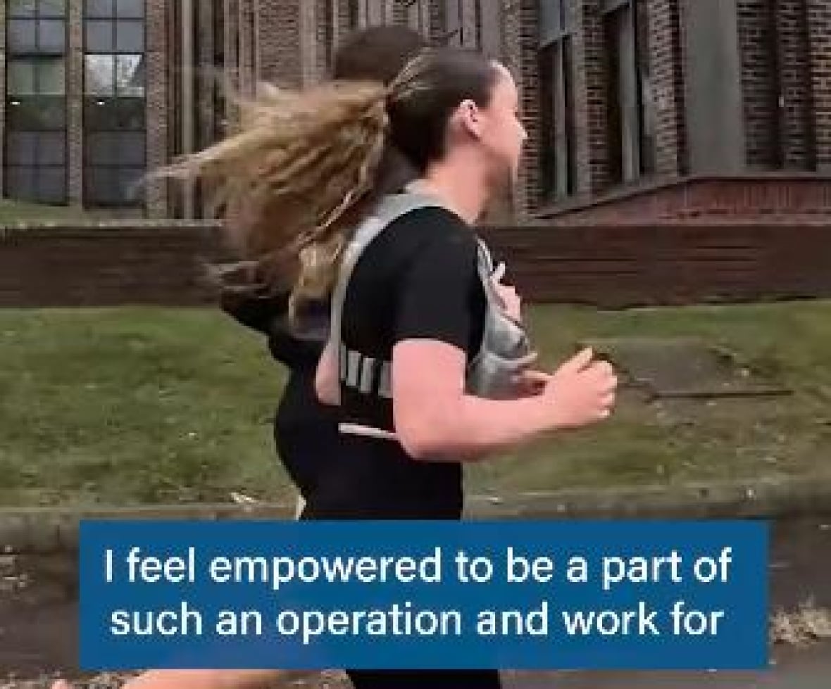 A screenshot shows two women, with an overlapping text saying 