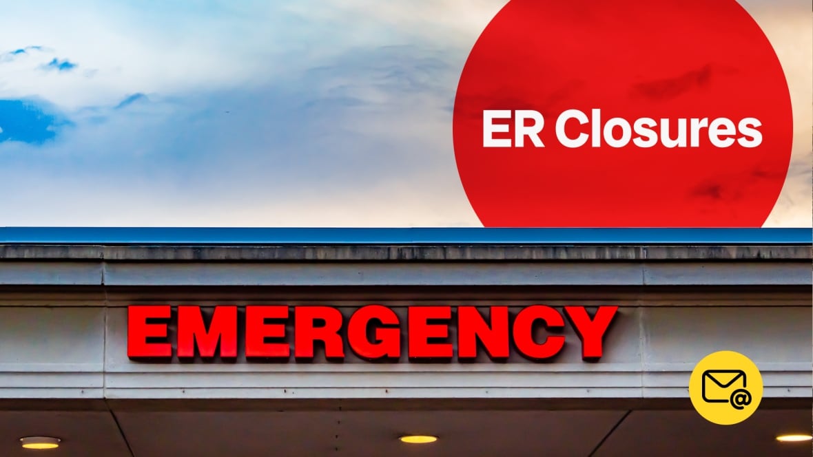 A hospital emergency sign. Text on the image says "ER Closures"