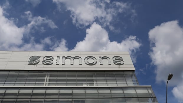 Simons new location is seen at Yorkdale Mall in Toronto, Wednesday, Aug. 13, 2025. The Simons logo is seen on the exterior of Toronto's Yorkdale mall.