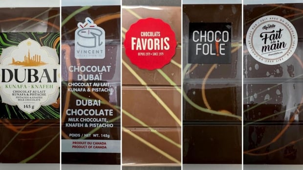 Front of Chocofolie, Chocolato and Chocolats Favoris, Dubai and Vincent Sélection, brands containing pistachios and recalled over salmonella.