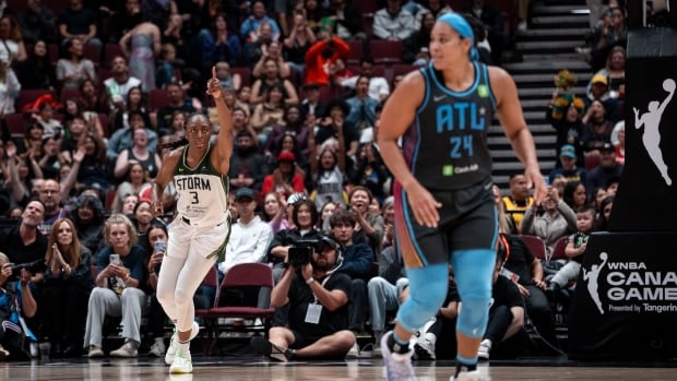 WNBA game action in Vancouver