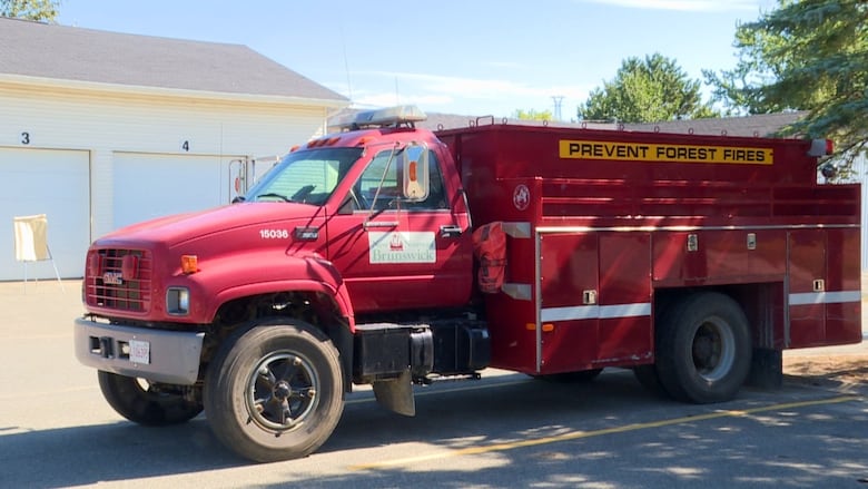 A small fire truck that says 