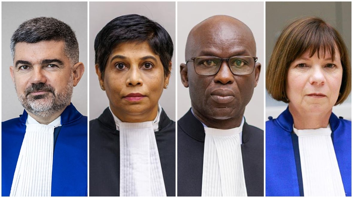 The image of a vehicle shows four judges. 