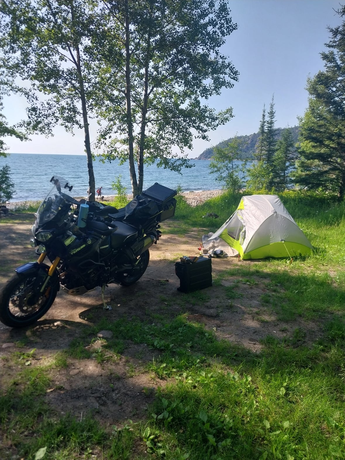 tent and bike