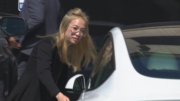 Alexandra Joie Chow leaves Richmond provincial court after a sentencing hearing for money laundering. The 37-year-old faces up to 22 months in jail for laundering nearly $500,000 for police officers posing as drug traffickers. Alexandra Joie Chow leaves Richmond provincial court after a sentencing hearing for money laundering. The 37-year-old faces up to 22 months in jail for laundering nearly $500,000 for police officers posing as drug traffickers.