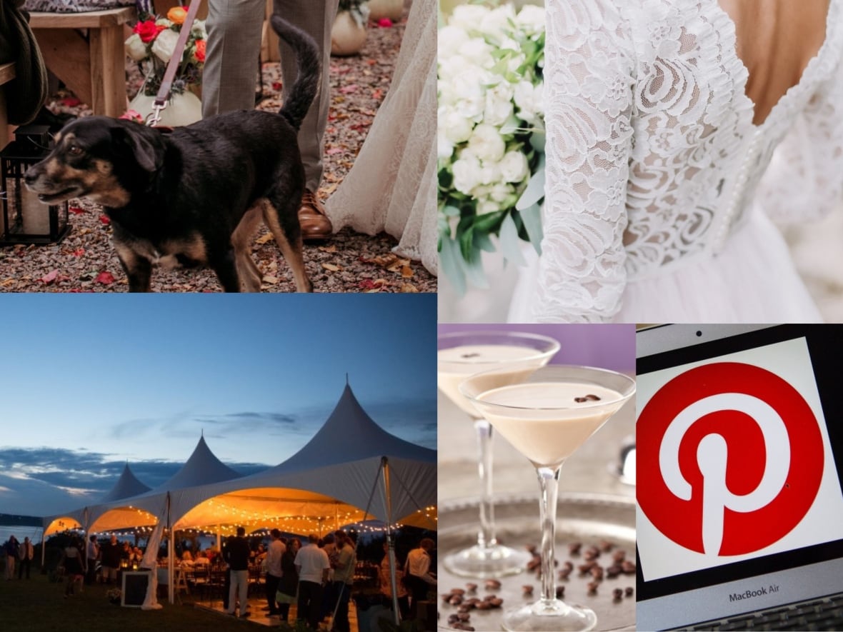 A wedding collage.