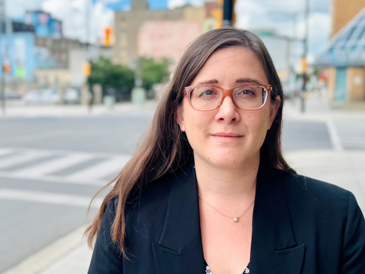 Dr. Joanne Kearon, associate medical officer of health for the Middlesex-London Health Unit, photographed outside the health unit's offices in downtown London, Aug. 26, 2025.