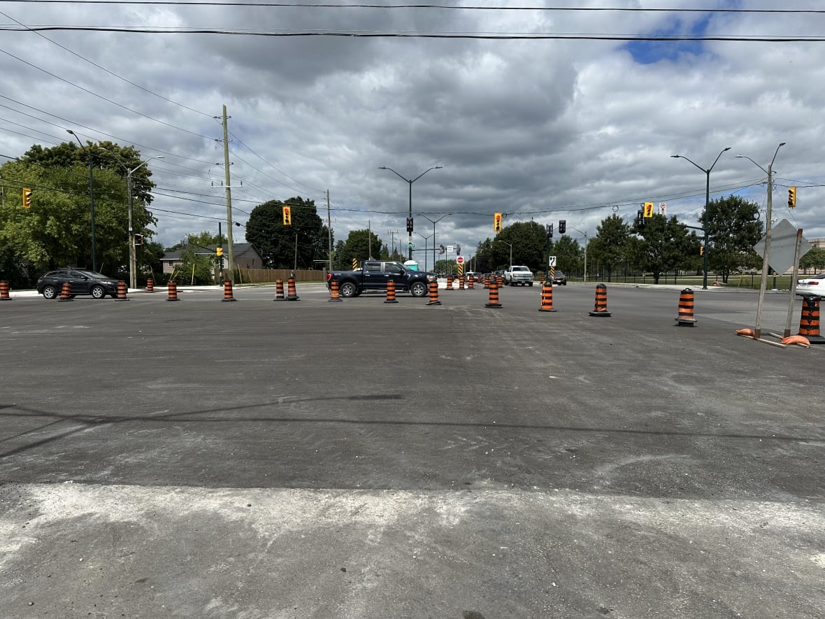 The intersection at Oxford Street and Highbury Avenue is a traffic congestion hotspot, as work continues on the Bus Rapid Transit east-link. 