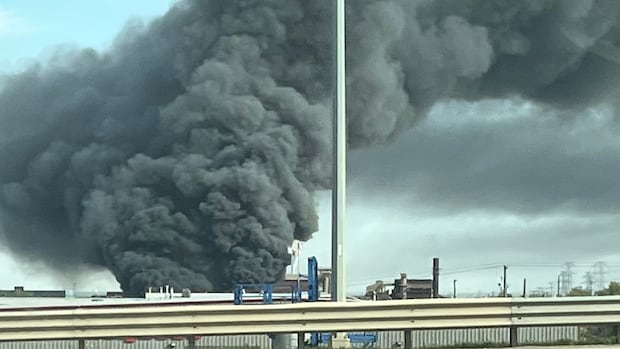 Strathcona County Recycling Plant Blaze Continues Over 24 Hours, Air Quality Alerts Issued for Edmonton Region