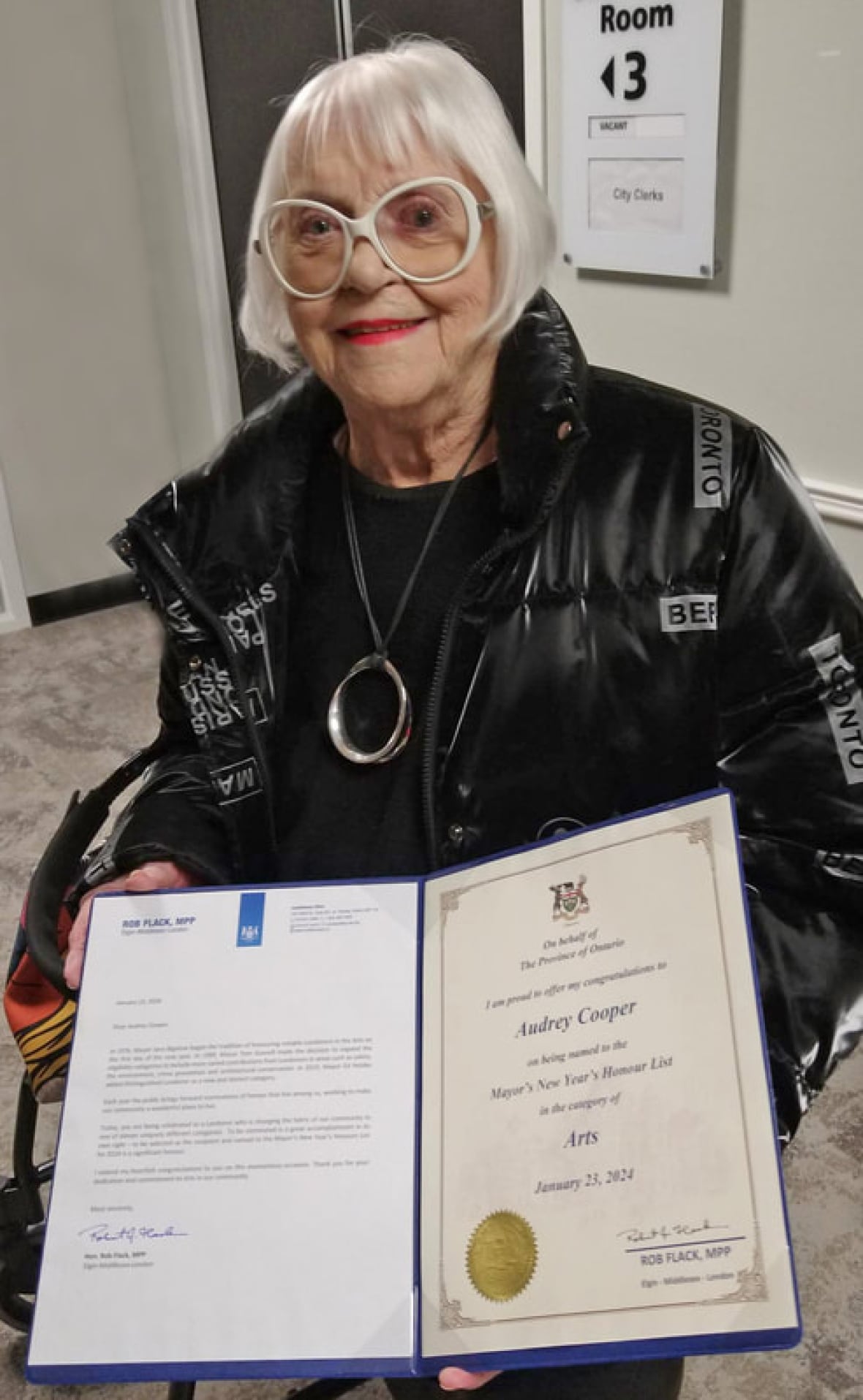 Audrey Cooper was named to the mayor's list last fall for her contributions to London's art community.