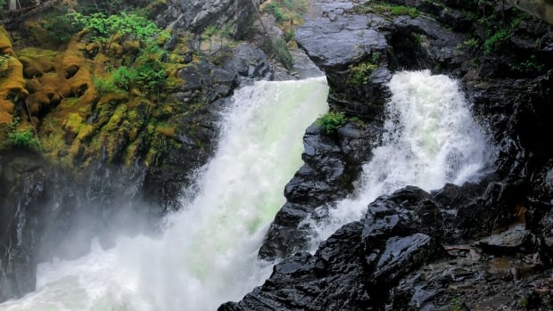 A search is underway after three people went over the Meechen Creek Falls near Cranbrook B.C. One woman has been found deceased 