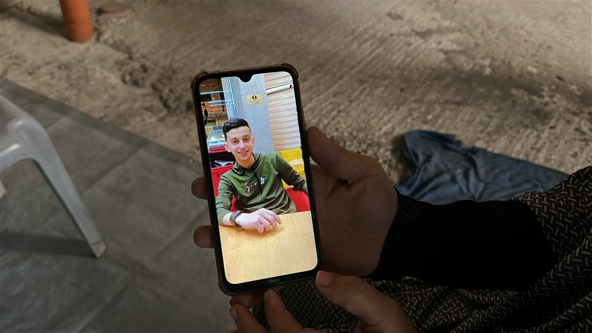 Ahmed Ali Al -Batniyeji before the war, at school in Gaza.