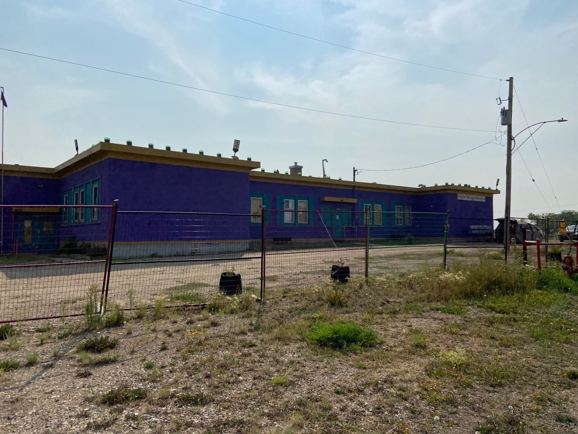 A purple building that used to be a school