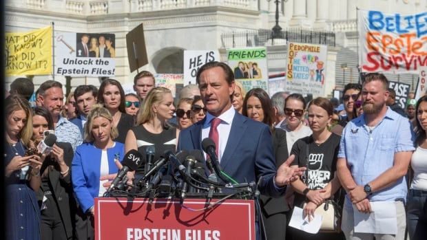 A press conference with protesters