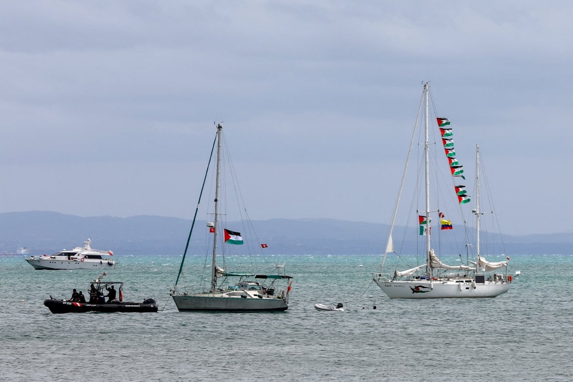 Four boats in the water