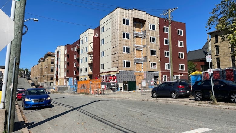 A housing building under cosntruction