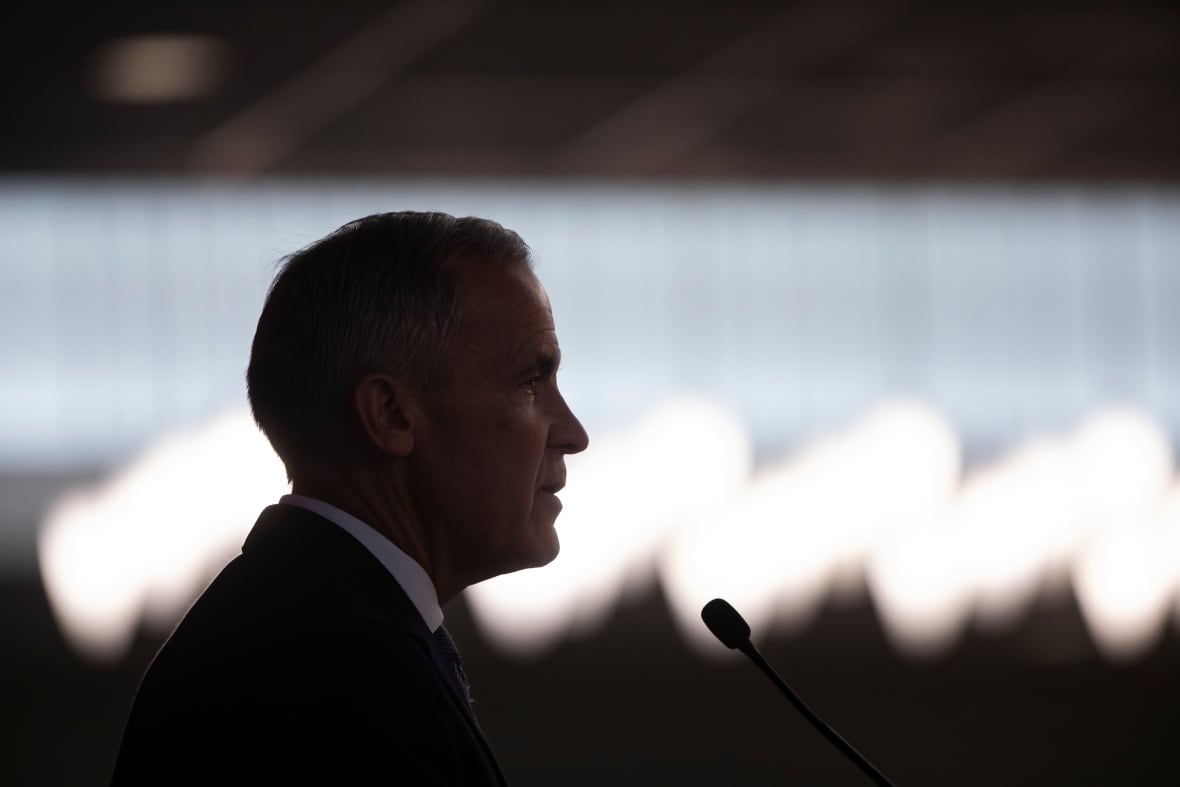 Prime Minister Mark Carney delivers opening remarks at the Liberal caucus in Edmonton on Wednesday September 10, 2025.  THE CANADIAN PRESS/Amber Bracken