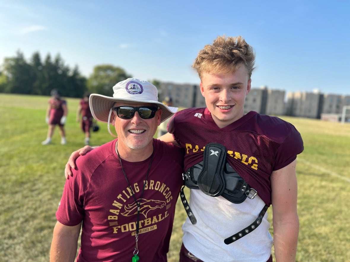 football coach and player
