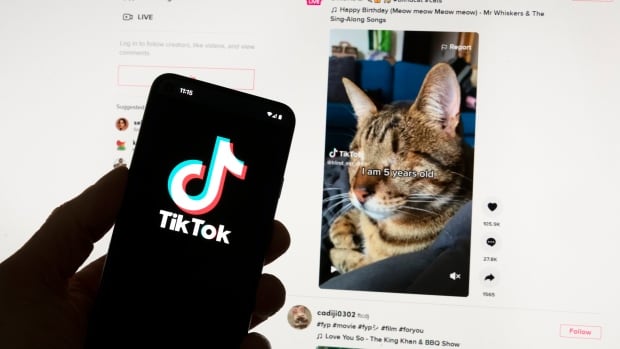A phone held in front of a computer screen.