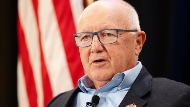 The U.S. Ambassador to Canada Pete Hoekstra speaks during an event at the Halifax Chamber of Commerce in Halifax on Thursday, Sept. 18, 2025. 