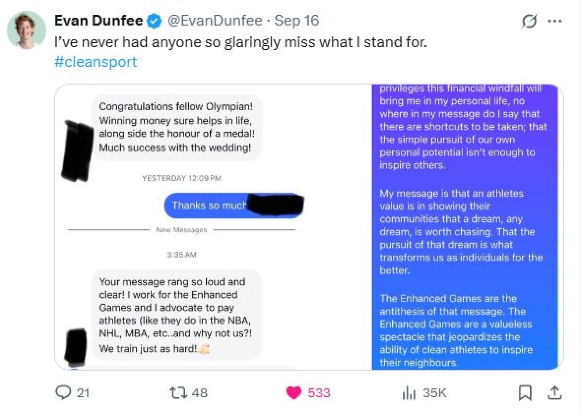 A social media post.