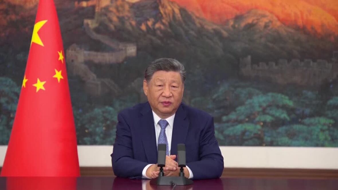 Chinese President Xi Jinping in a screenshot of the video letter