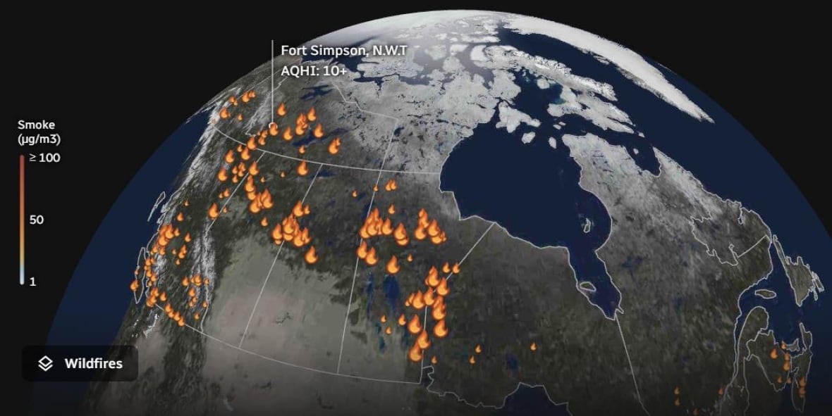 Screenshot of climate dashboard