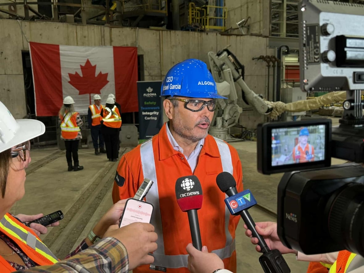 Algoma Steel Director General Michael Garcia announces an announcement of $ 500 million at a mill on Monday.