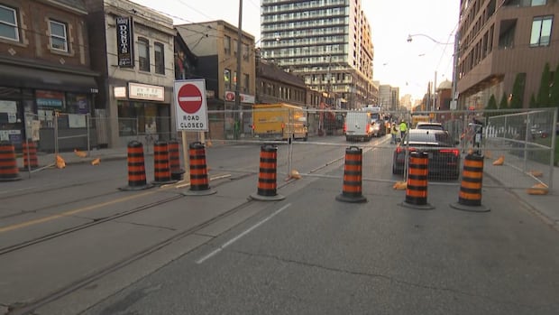 As King and Dufferin intersection closes for construction, TTC says it's working to limit commuter frustration | CBC News