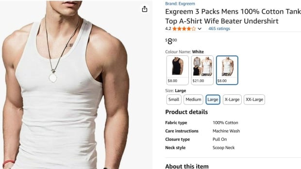 An ad on Amazon for a men's 