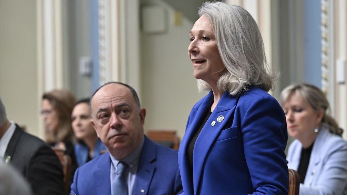 Quebec's lawman wellness curate Sonia Bélanger speaks successful her province's National Assembly successful a erstwhile record photo. Bélanger told Radio-Canada connected Friday that the exodus of Quebec doctors pursuing the transition of Bill 2 past period is present a 'crisis.'