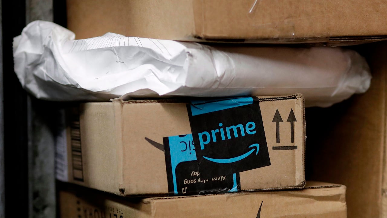 A pile of boxes from Amazon